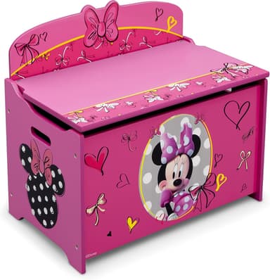 Delta Children Deluxe Toy Box, Disney Minnie Mouse - Image 2