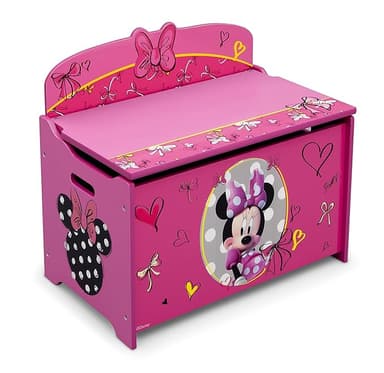 Delta Children Deluxe Toy Box, Disney Minnie Mouse - Image 1