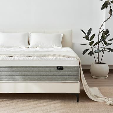 Full Size Mattress, 12 Inch Full Size Mattress for Medium Firm, Individual Pocketed Springs for Pressure Relief & Low Motion Transfer, CertiPUR-US Certified - Image 1