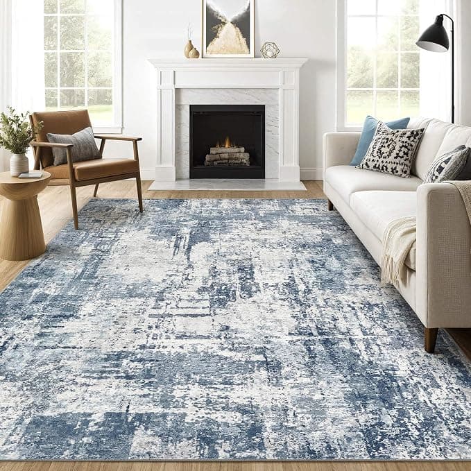 10X12 Area Rug Living Room: Washable Large Abstract Soft Rugs Stain Resistant Indoor Non-Slip Carpet for Men Modern Home Enthusiasts Aged 25-45 - High Traffic Areas - Bedroom Office Playroom - Image 1