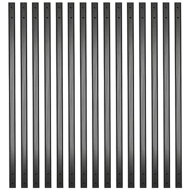 Myard 38 Inches Grooved Traditional Rectangle Aluminum Deck Balusters Furniture with Screws for Wood Composite Facemount Railing, Classic Geometric Style (50-Pack, Matte Black - Image 1