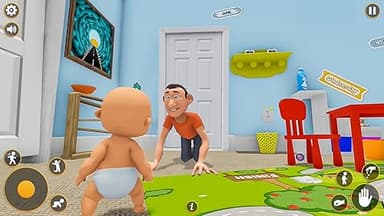 Little Baby Chaos & Granny Simulator Naughty Prankster with Grandparents - Image 4
