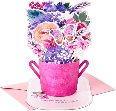 Hallmark Paper Wonder Mothers Day Pop Up Card (Purple Flower Bouquet, Beautiful in Every Way - Image 1