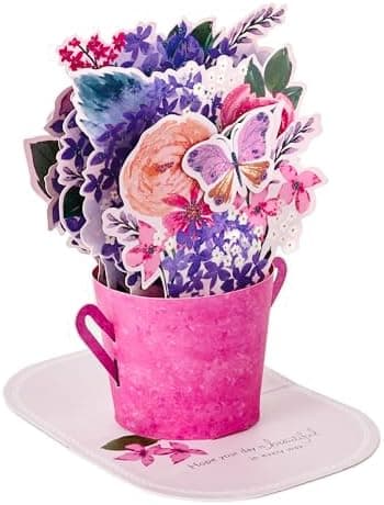 Hallmark Paper Wonder Mothers Day Pop Up Card (Purple Flower Bouquet, Beautiful in Every Way - Image 4