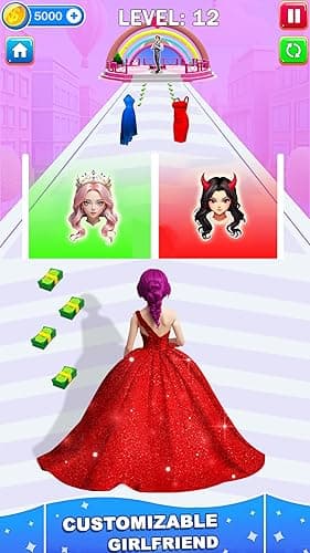 Build Fashion Queen Bride Dressup Run Rush 3D - Girls Makeup Makeover Games 2025 - Image 4