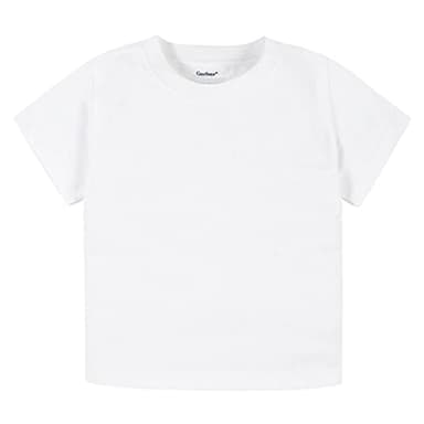 Gerber unisex baby Toddler 5-pack Solid Short Sleeve T-shirts Jersey 160 Gsm Shirt, White, 2T US - Image 2
