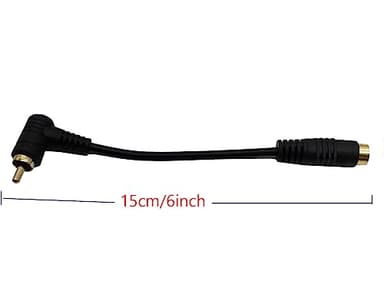 Traovien Gold-Plated S-Video to RCA Cable Composite RCA Male to S-Video 4 Pin Mini DIN Terminale Female AV Stereo Audio Conversion Cable S-Video -2PCS 15CM (4Pin Female to RCA Male 90 Degree) - Image 6