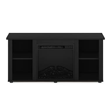 Furinno Jensen Entertainment Center Stand with Fireplace for TV up to 55 Inch, Americano, Corded Electric, Adjustable - Image 5
