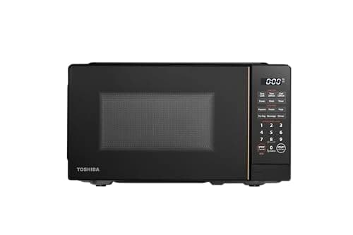 TOSHIBA Small Microwave Oven with 11 Power Levels, ChefDefrost, Sound On/Off & Eco Mode, 0.7 Cu Ft, 700W, Black, MM-EM07PA(BK) - Image 1