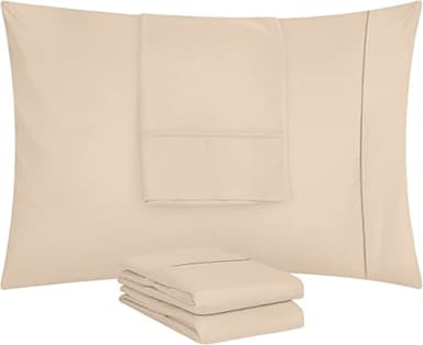 Utopia Bedding King Pillow Cases - 12 Pack - Envelope Closure - Soft Brushed Microfiber Fabric - Shrinkage and Fade Resistant Pillow Covers King Size 20 X 40 Inches (King, Beige) - Image 5