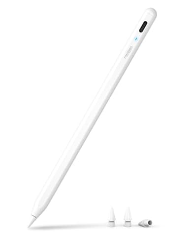 Metapen Pencil A8 for Apple iPad 2018-2025, (2X Faster Charge), Tilt Sensitivity, Pixel Precision, Stylus Pen for iPad 11/10/9/8/7/6th Gen, Pro 12.9/11/13-inch M4, Air 3/4/5/M2/M3, Mini 5/6th, White - Image 1