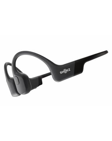 SHOKZ OpenRun with USB-C Charging - Open-Ear Bluetooth Bone Conduction Sport Headphones - Sweat Resistant Wireless Earphones for Workouts and Running - Built-in Mic, with Hair Band - Standard - Black - Image 1
