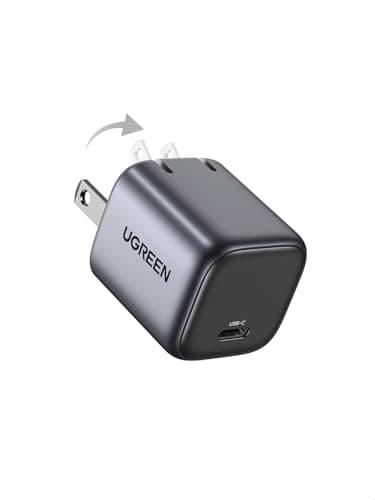 UGREEN 30W USB C Charger for iPhone 17, Nexode Foldable GaN PPS Compact Fast Wall Charger Block, USB-C Power Adapter for iPhone 17/16/15/14, Galaxy S25/S24/S23/S22 (Black) - Image 1