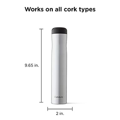 Rabbit Automatic Electric Corkscrew - Hands-Free Wine Opener with Integrated Foil Cutter, Rechargeable Cordless Electric Bottle Opener for All Cork Types - Barware Essential & Kitchen Tools - Image 2