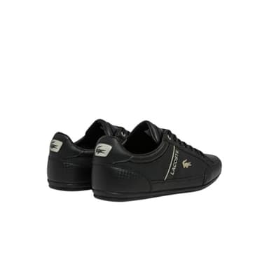 Lacoste Men's Chaymon Sneaker, Black/Black/Gold Leather, 8.5 - Image 3