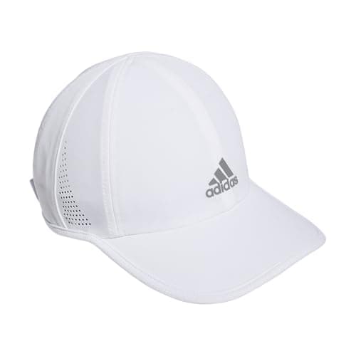 adidas Women's Superlite Hat, Relaxed-fit Adjustable Workout Sports Cap, White/Silver Reflective/2.0, One Size - Image 1