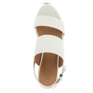 Aerosoles Women's CAMILIA Heeled Sandal, Bright White Faux Leather, 9 - Image 5