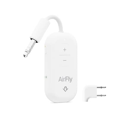 AirFly Pro 2 Deluxe – Bluetooth Adapter for Airplane, Pair 2 AirPods or Wireless Headphones – 3.5mm AUX Bluetooth Transmitter/Receiver for Cars, Boats, Treadmills, TVs – Airplane Travel Essentials - Image 1