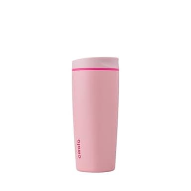 Owala SmoothSip Slider Insulated Stainless Steel Coffee Tumbler, Reusable Iced Coffee Cup, Hot Coffee Travel Mug, BPA Free 20 oz, Pink (Pucker Up) - Image 1