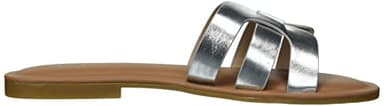 The Drop Women's Monika Flat H-Band Slide Sandal, Silver, 9.5 - Image 6