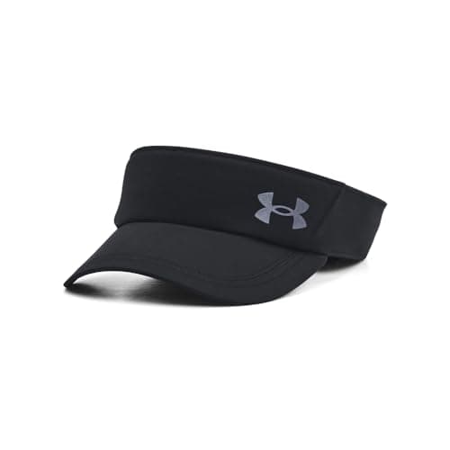 Under Armour Womens Iso-Chill Launch Run Visor, (001) Black/Black/Reflective, One Size Fits Most - Image 1