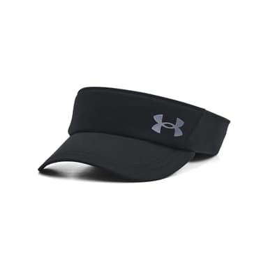Under Armour Womens Iso-Chill Launch Run Visor, (001) Black/Black/Reflective, One Size Fits Most - Image 1