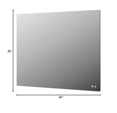 TETOTE 40 x 32 LED Backlit Bathroom Mirror with Light,3Color White/Warm/Natural,Anti-Fog Lighted Mirror,Dimmable,Vanity Mirror,Wall Mounted - Image 9