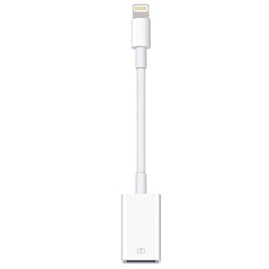 Lightning to USB Camera Adapter Lightning Female OTG Cable Adapter for Select iPhone,iPad Models Support Connect Camera, Card Reader, USB Flash Drive, MIDI Keyboard, White - Image 1
