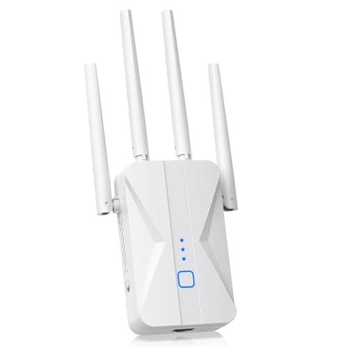 WiFi Extender Signal Booster, 2025 WiFi Extender AC1200Mbps Dual Band (5.8GHz/2.4GHz), WiFi Booster with Ethernet Port for Home Covers up to 10000 Sq.ft, Compatible with More Devices - Image 1