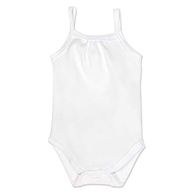 HonestBaby Cami Bodysuits One-piece 100% Organic Cotton for Baby Girls, Bright White, 24 Months - Image 2