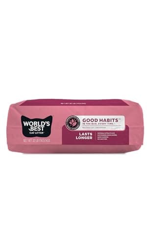 WORLD'S BEST CAT LITTER Good Habits Cat Attract Litter | Natural Plant-Based Attractant | Multicat Flushable Corn Litter | Unscented Odor Control | Low Tracking & Lightweight | Made in USA 32lb Bag - Image 5