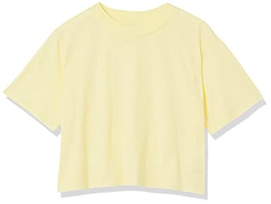The Drop Women's Sydney Short-sleeve Cropped Crew Neck T-shirt, Pastel Yellow, L - Image 6