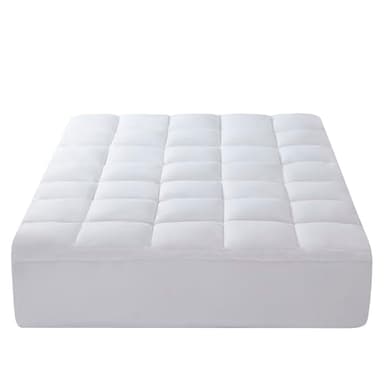 Queen Mattress Topper Extra Thick Pillow Top 3D Fiber Fill Mattress Topper with 100% Cotton Cover - Enhance Sleep Quality with Pressure Relief and Temperature Regulation, Queen - Image 2