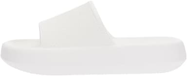 BRONAX Slides for Women and Men Lightweight Open Toe Sandles Female Bathroom Soft Pillow Slippers House Sandals Comfy Cushioned Thick Sole 42-43 White - Image 3