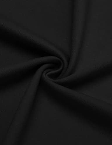 Arshiner Girl's Contrast Mesh Puff Long Sleeve High Waist A Line Black Short Dress with Pockets 9-10 Years - Image 7
