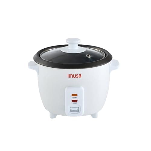 IMUSA USA GAU-00011 Electric Nonstick Rice Cooker 3-Cup (Uncooked) 6-Cup (Cooked), White - Image 1