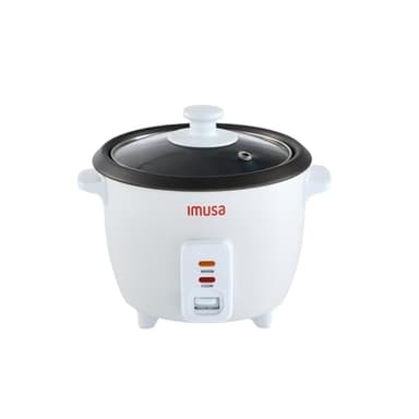 IMUSA USA GAU-00011 Electric Nonstick Rice Cooker 3-Cup (Uncooked) 6-Cup (Cooked), White - Image 1