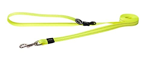 Reflective Dog Leash for Medium Dogs, 5/8" wide, 6' long, Yellow - Image 1