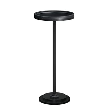 HOOBRO Small Round Side Table, Drink Table, Coffee Martini Table with Pedestal for Small Spaces in Living Room, Bedroom, Sofa Couch, Black BB168BZ01 - Image 9