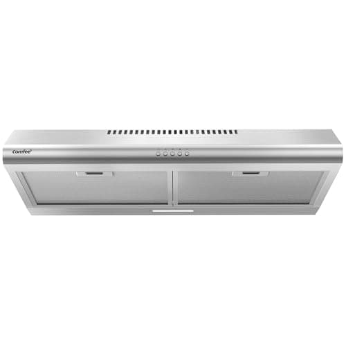 Comfee CVU30W4AST 30 inch Under Cabinet Ducted/Ductless Convertible Slim Vent Durable Stainless Steel Kitchen Reusable Filter, 3 Speed Exhaust Fan and 2 LED Lights Range Hood, 2.0 Version - Image 1
