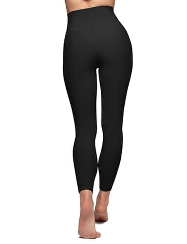 YUDSUD High Waisted Leggings for Women - Tummy Control Yoga Pants for Workout Running Athletic Women's Leggings Plus Size Black - Image 3