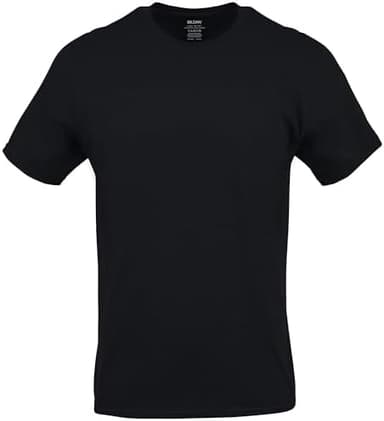 Gildan Men's Crew T-Shirts, Multipack, Style G1100, Black (6-Pack), Medium - Image 6