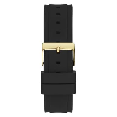 GUESS Gold-Tone Stainless Steel + Black Stain Resistant Watch with Day + Date Functions. Color: Black (Model: U1053L7) - Image 2