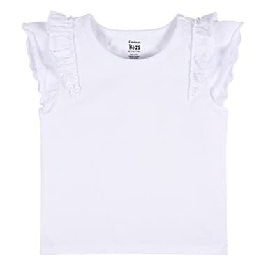 Gerber Baby Girls' Toddler 2-Pack Double Ruffle Tops, White/Pink, 12 Months - Image 6