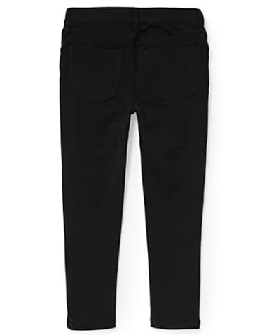 The Children's Place girls Uniform Ponte Knit Pull on Jeggings Jeans, Black Single, 8 US - Image 3