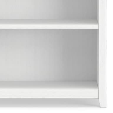 SIMPLIHOME Amherst Bookcase - 70 inch Tall 5-Shelf Solid Wood Bookshelf in White, Transitional Storage for Living Room, Study Room or Office with Adjustable Shelves and Tapered Legs - Image 7