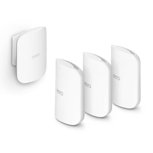 Amazon eero Max 7 (3-pack) with Amazon eero Outdoor 7 (1-pack) mesh wifi system