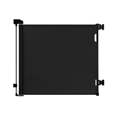 Retractable Baby Gate,Mesh Baby Gate or Mesh Dog Gate,33" Tall,Extends up to 71" Wide,Child Safety Gate for Doorways,Stairs,Hallways,Indoor/Outdoor(Black,33"x71") - Image 1
