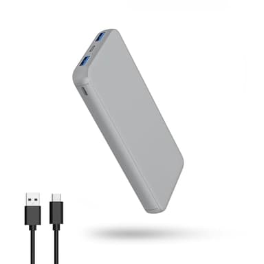 VANYUST Portable Charger, 10000mAh 5V/3A Power Bank, USB-C in&Out Fast Charging Battery Pack, External Powerbank Compatible with iPhone 16 15 14 13 12 Samsung S22 S21 Google iPad etc (Grey) - Image 1