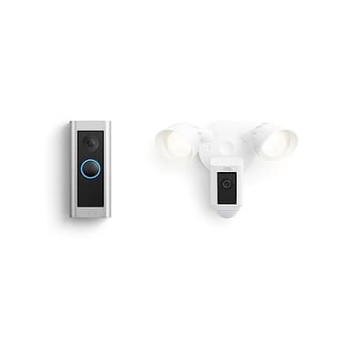 Ring Wired Doorbell Pro (Video Doorbell Pro 2) with Ring Floodlight Cam Wired (White) - Image 1